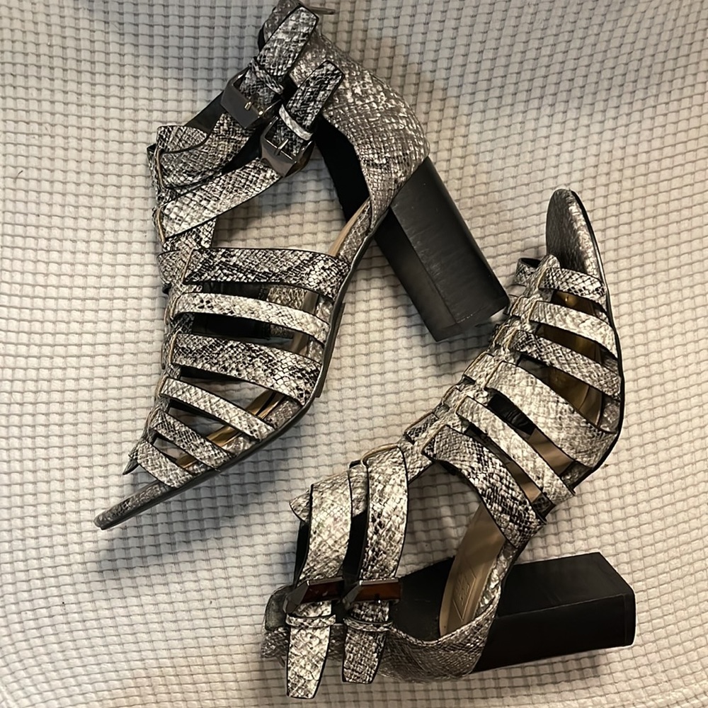 High heel Snake Print Sandals
